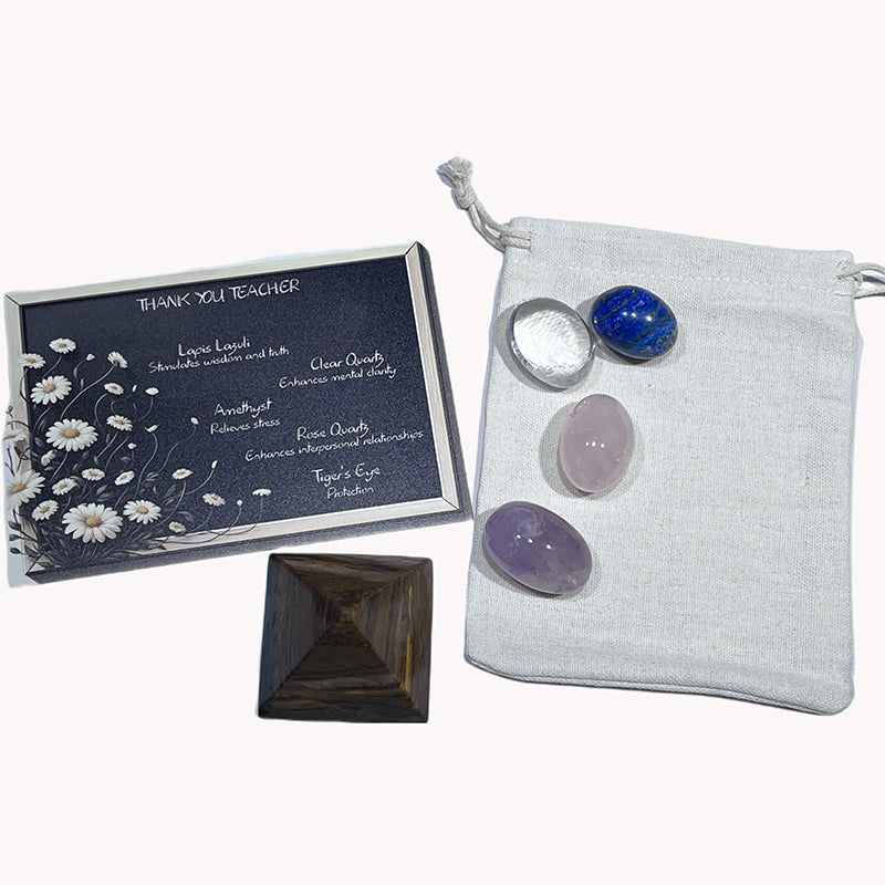 Natural crystal set: the source of wisdom for witch magic, inspiring positive energy and inspiration