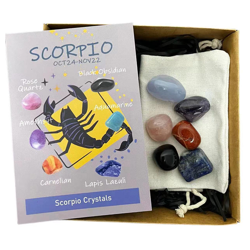 Crystal Healing Stones,12 Constellation Healing Crystal Sets