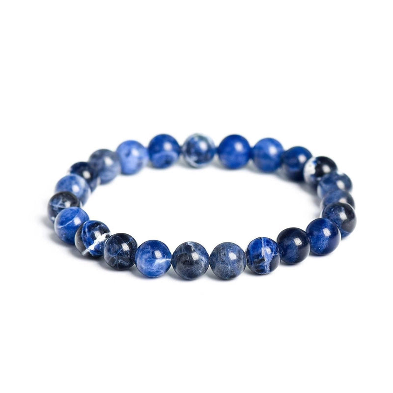 Blue Aragonite bracelet with 8mm polished oceanic beads by Roline Crystal