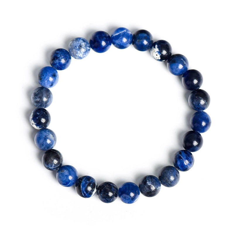 Blue Aragonite bracelet with 8mm polished oceanic beads by Roline Crystal