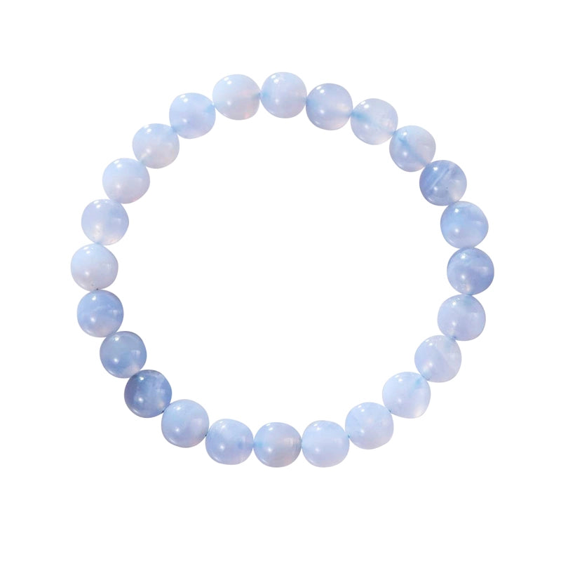 Blue Lace Agate bracelet with 8mm calming beads by Roline Crystal