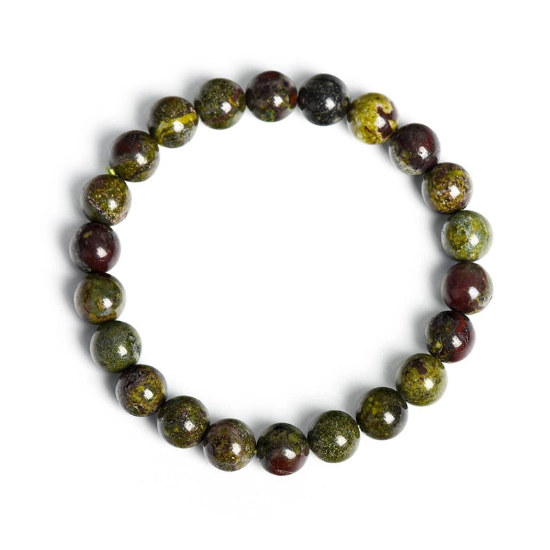 Dragon Blood Jasper bracelet with red and green 8mm beads by Roline Crystal