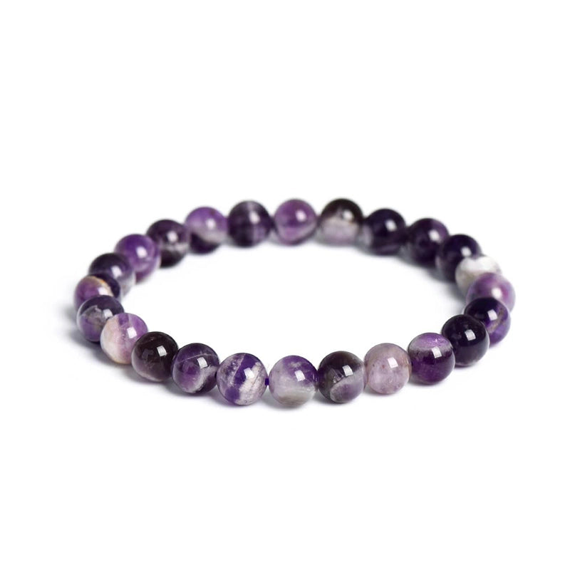 Dream Amethyst bracelet with iridescent 8mm purple beads by Roline Crystal