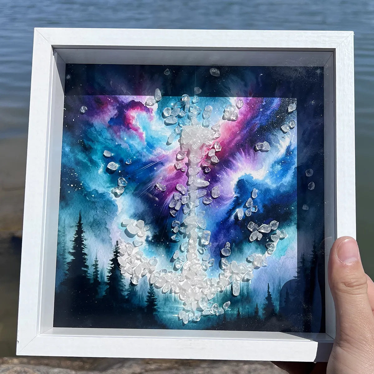 Framed Crystal Art: Starry Sky - Roline Crystal Energy Decor