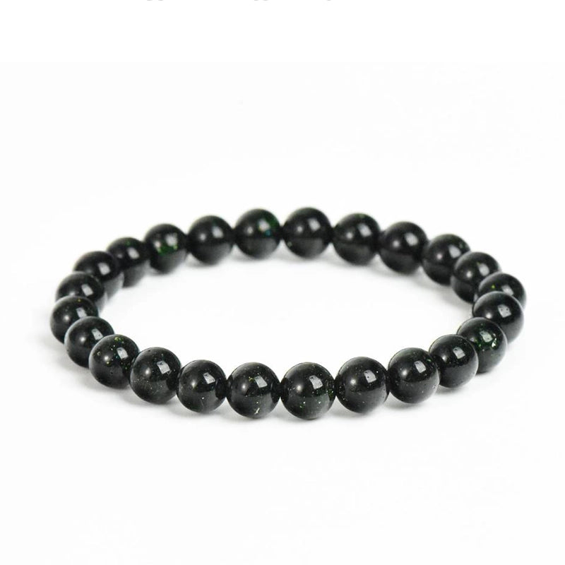 Green Sandstone bracelet with 8mm natural beads by Roline Crystal