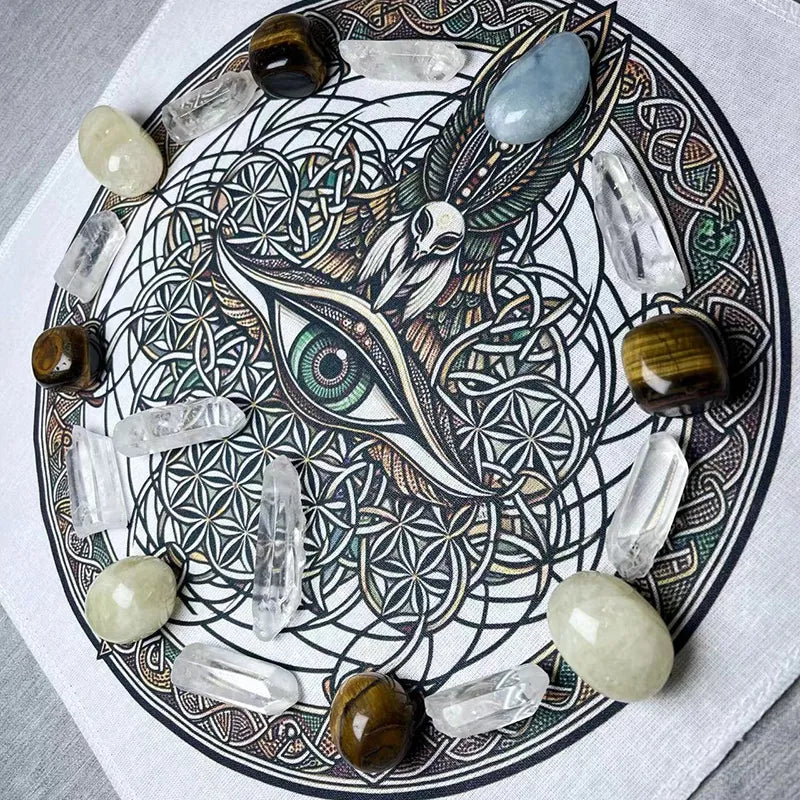 Healing Crystal Grids Magic Arrays | Aquamarine And Tiger's eye | Roline Crystal Energy