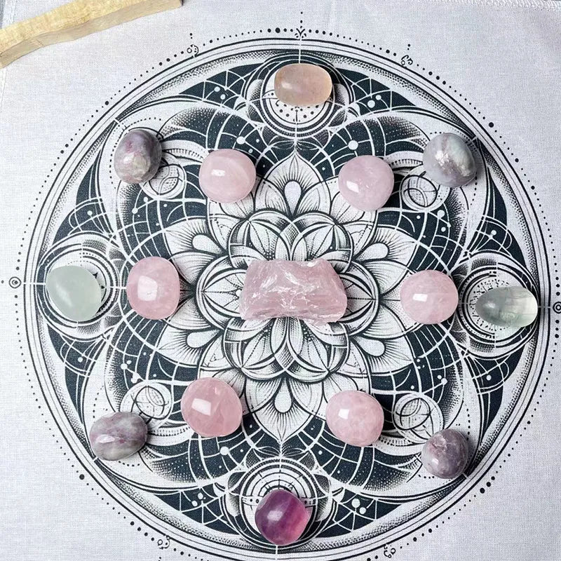 Healing Crystal Grids Magic Arrays | Rose Quartz | Roline Crystal Energy