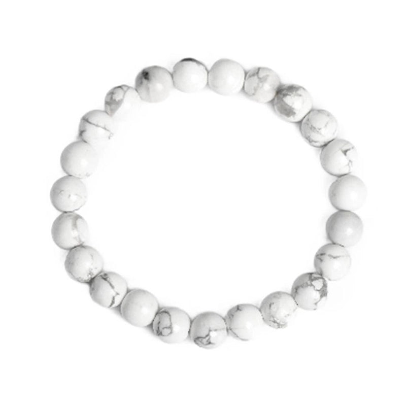 Howlite bracelet with 8mm calming matte beads by Roline Crystal