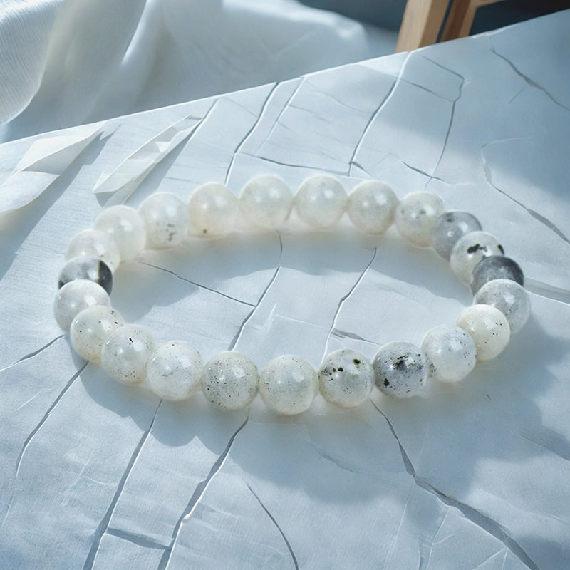 Labradorite bracelet with iridescent 8mm beads by Roline Crystal