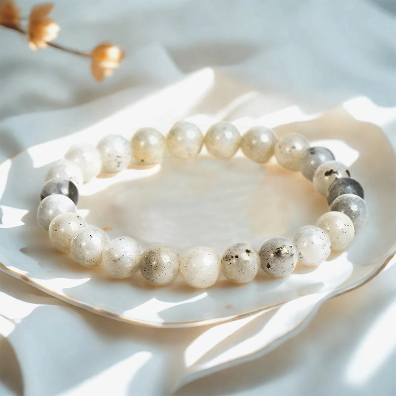 Labradorite bracelet with iridescent 8mm beads by Roline Crystal