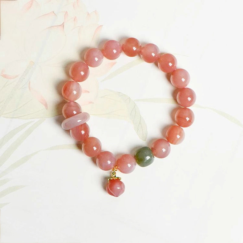 Salt Source Agate and Jasper bracelet with 10mm natural beads by Roline Crystal