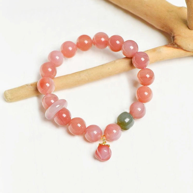 Salt Source Agate and Jasper bracelet with 10mm natural beads by Roline Crystal