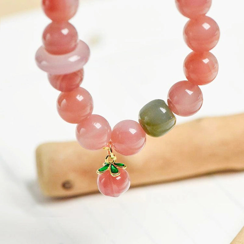 Salt Source Agate and Jasper bracelet with 10mm natural beads by Roline Crystal