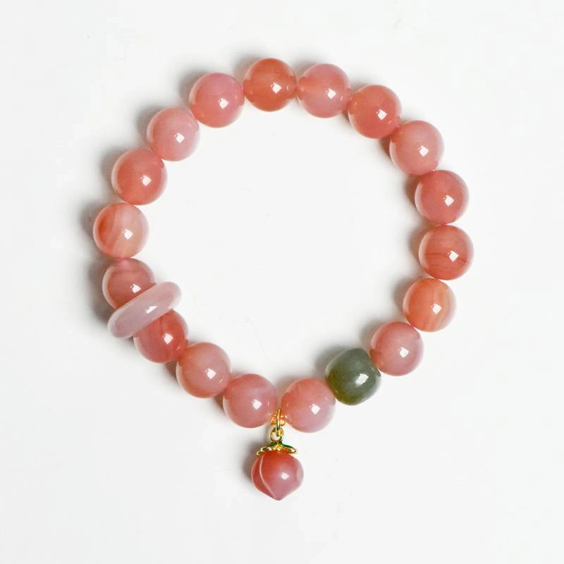 Salt Source Agate and Jasper bracelet with 10mm natural beads by Roline Crystal