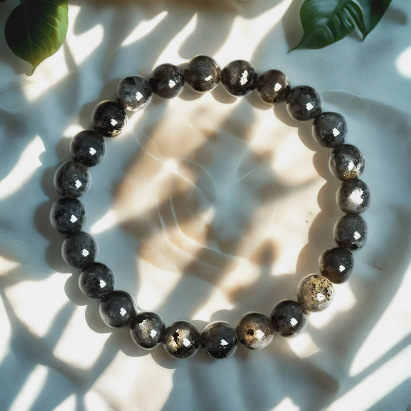 Shimmer Stone bracelet with sparkling 8mm beads by Roline Crystal