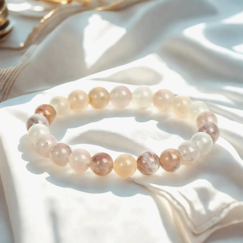 Violet Crystal bracelet with 8mm polished beads by Roline Crystal