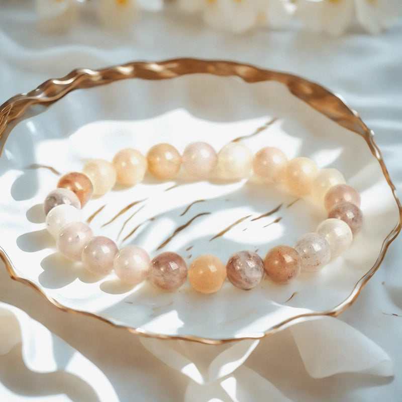 Violet Crystal bracelet with 8mm polished beads by Roline Crystal