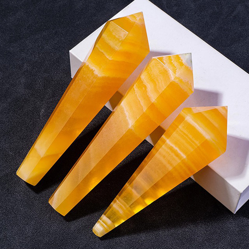 Yellow Calcite Pendulum - Enhance Energy Field & Promote Peace of Mind