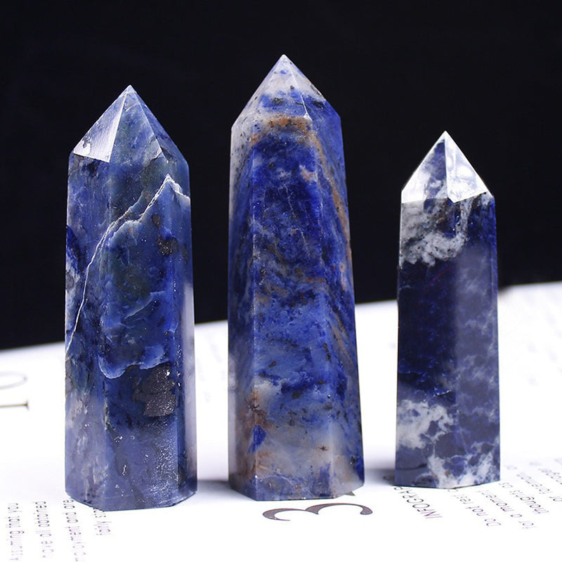 Blue Aragonite Tower - Calming Energy for Mind and Throat Chakra