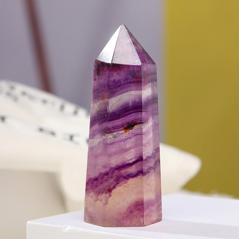 Purple Fluorite Tower - Boost Intelligence, Strengthen Relationships,Aid Spiritual Meditation