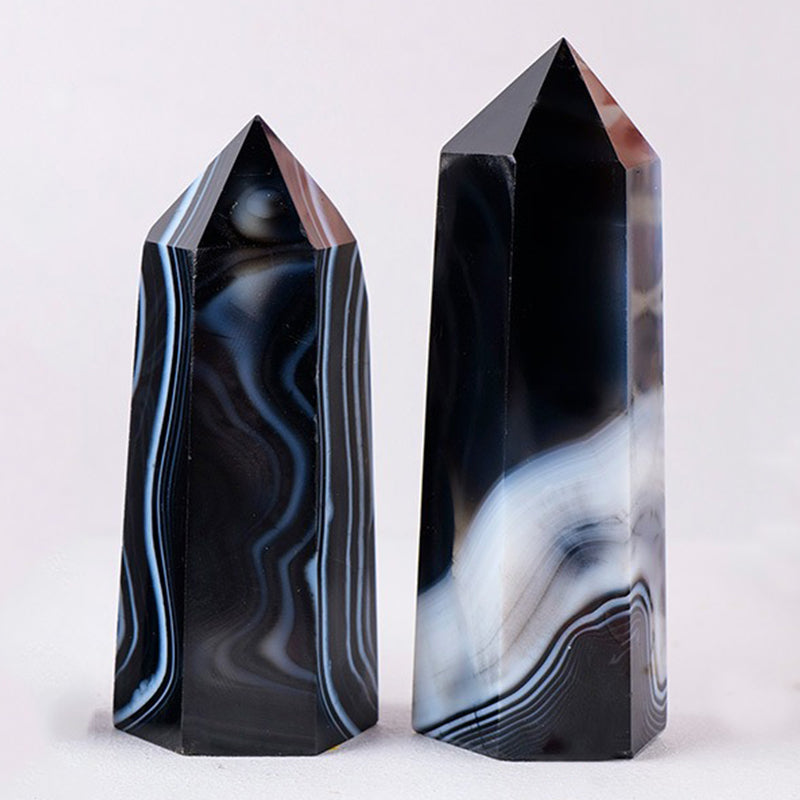 Black Sardonyx Tower - Connect Wisdom, Balance Emotions