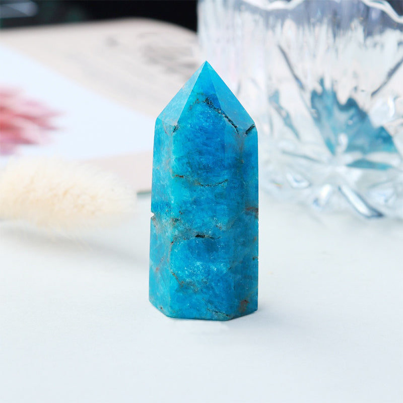 Blue Apatite Tower - Spiritual Enlightenment & Creativity