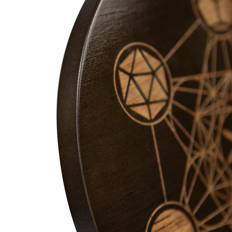 Witch's Treasure: Double-Sided Engraved Crystal Grid Ritual Plate, Meditation Astrolabe