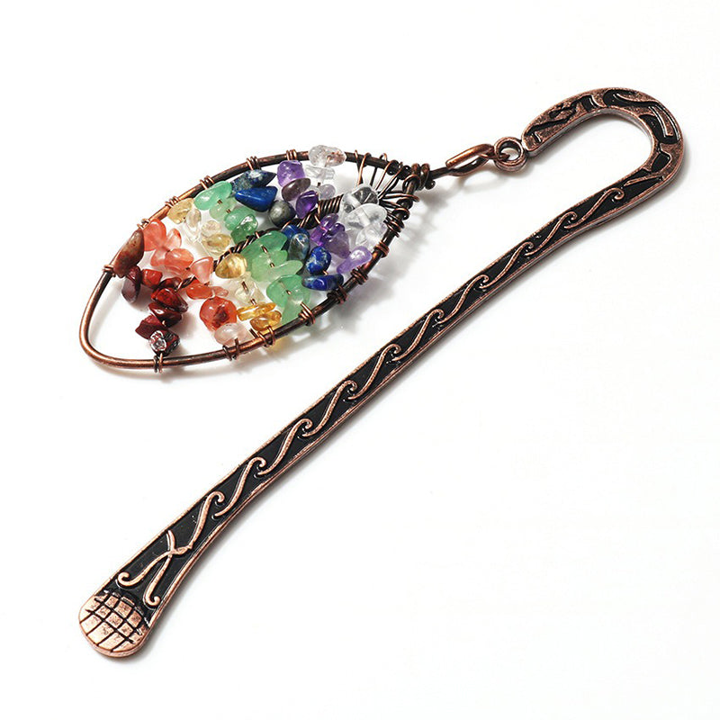 Crystal Marquise Bookmark: Vintage metal design, witch magic style