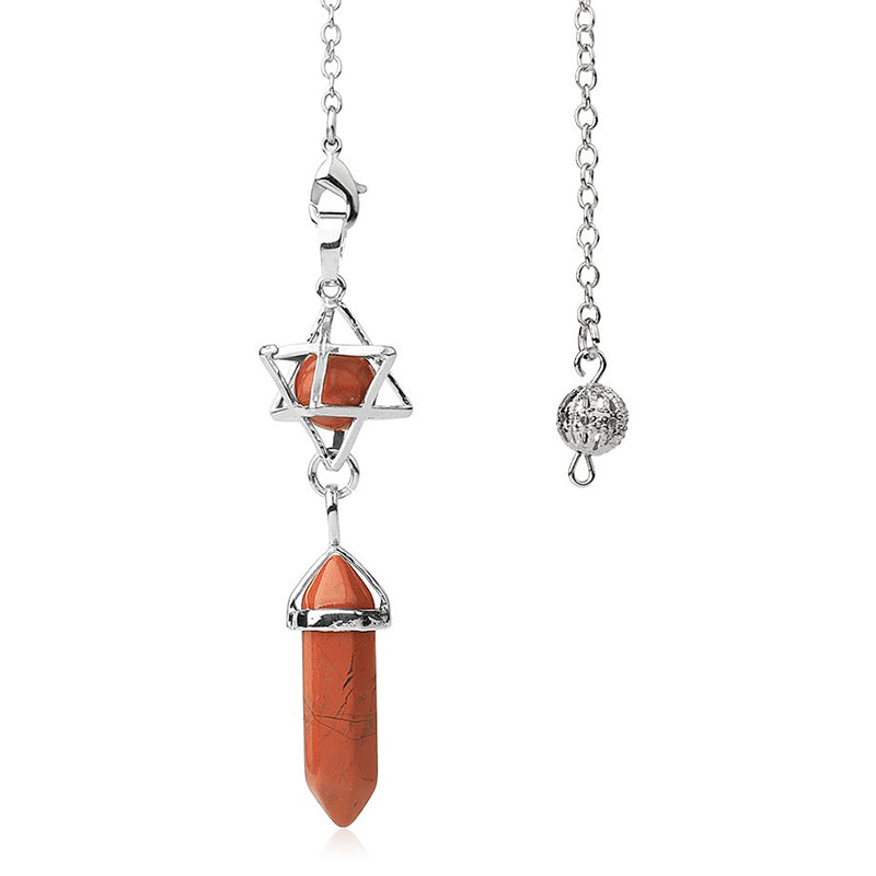 A must-have for mysterious witches: Natural crystal hexagram pendulum