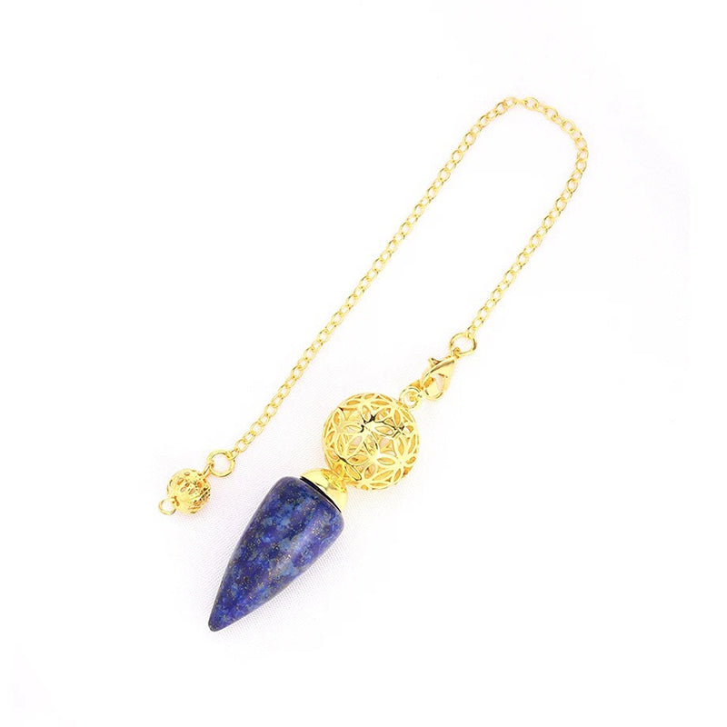 Natural crystal pendulum - bullet-shaped design, hollow circle, special for witch magic