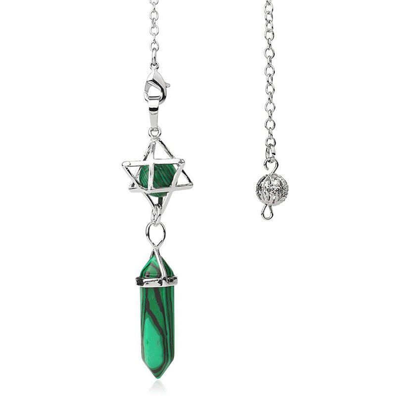 A must-have for mysterious witches: Natural crystal hexagram pendulum