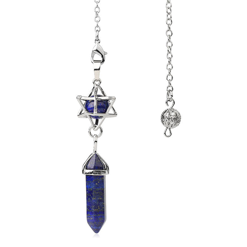 A must-have for mysterious witches: Natural crystal hexagram pendulum