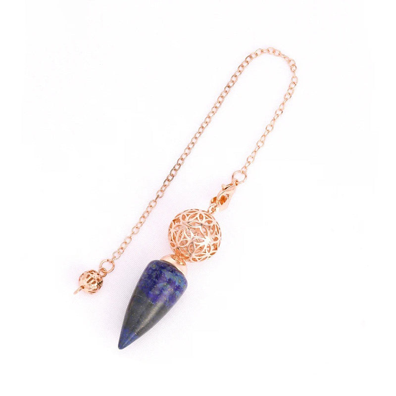 Natural crystal pendulum - bullet-shaped design, hollow circle, special for witch magic