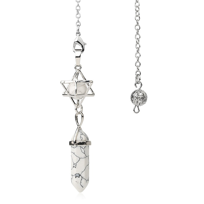 A must-have for mysterious witches: Natural crystal hexagram pendulum