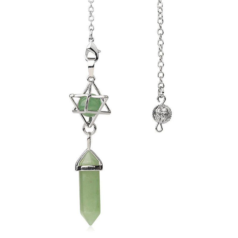 A must-have for mysterious witches: Natural crystal hexagram pendulum