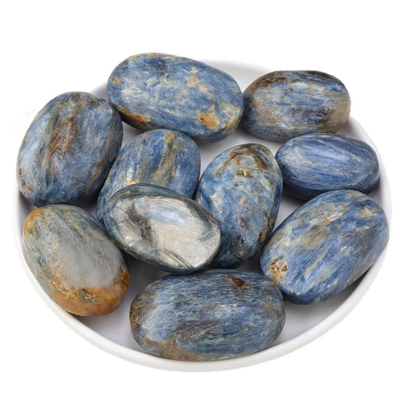 Blue Kyanite Palm Stone - Emotional Balance, Spiritual Awakening & Communication