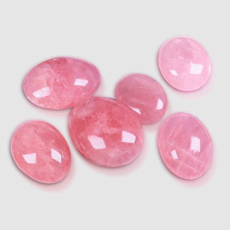 Madagascar Rose Quartz Palm Stone - Love, Self-Charm & Spiritual Healing