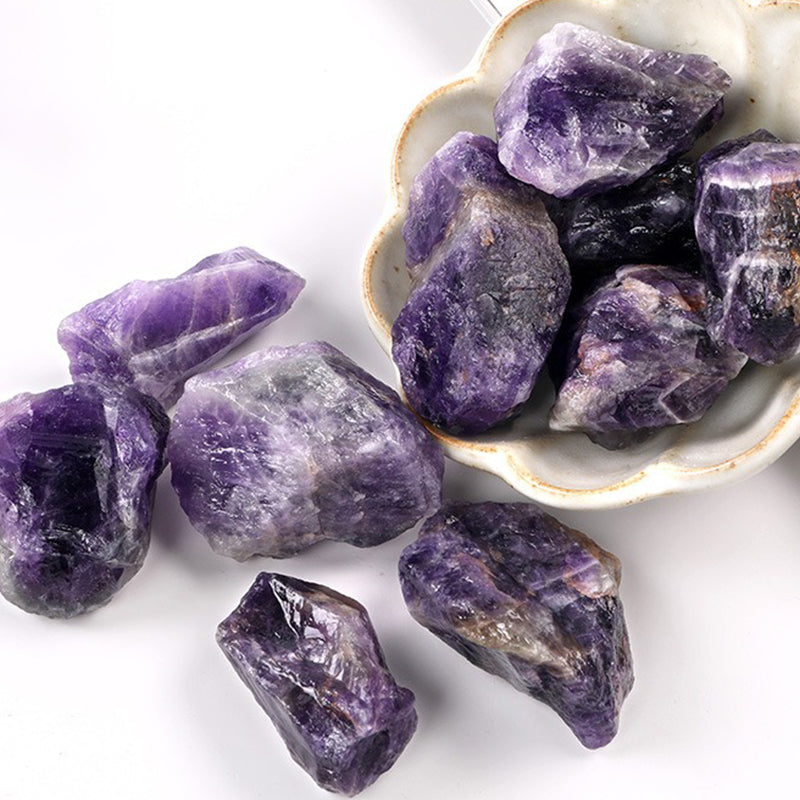 Raw deep Amethyst Crystal-Improve Wisdom, Protect Love