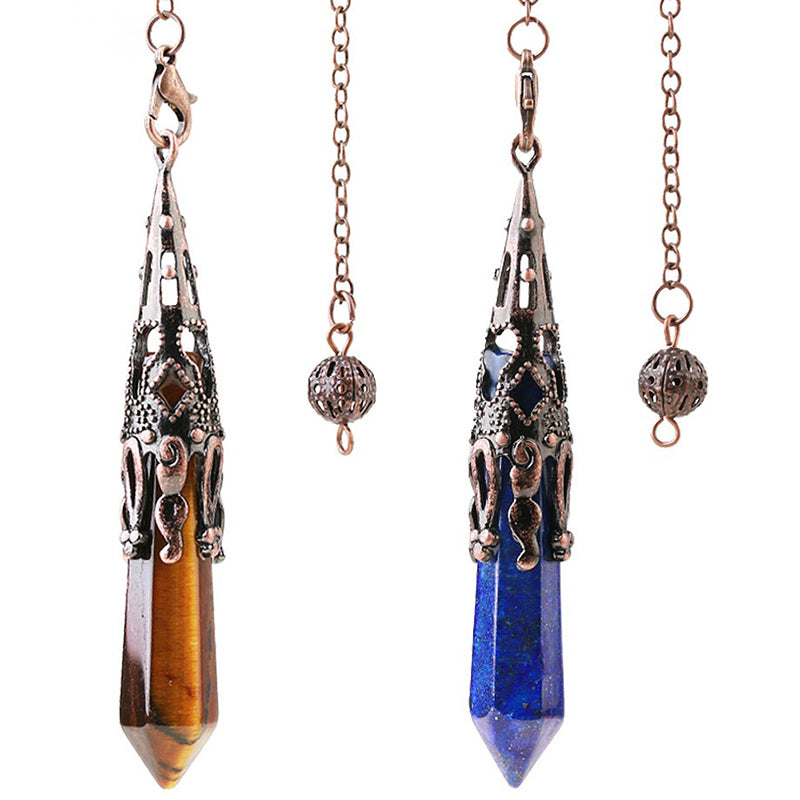 Crystal Cut Edge Natural Crystal Pendulum - The perfect companion to your witch's magic