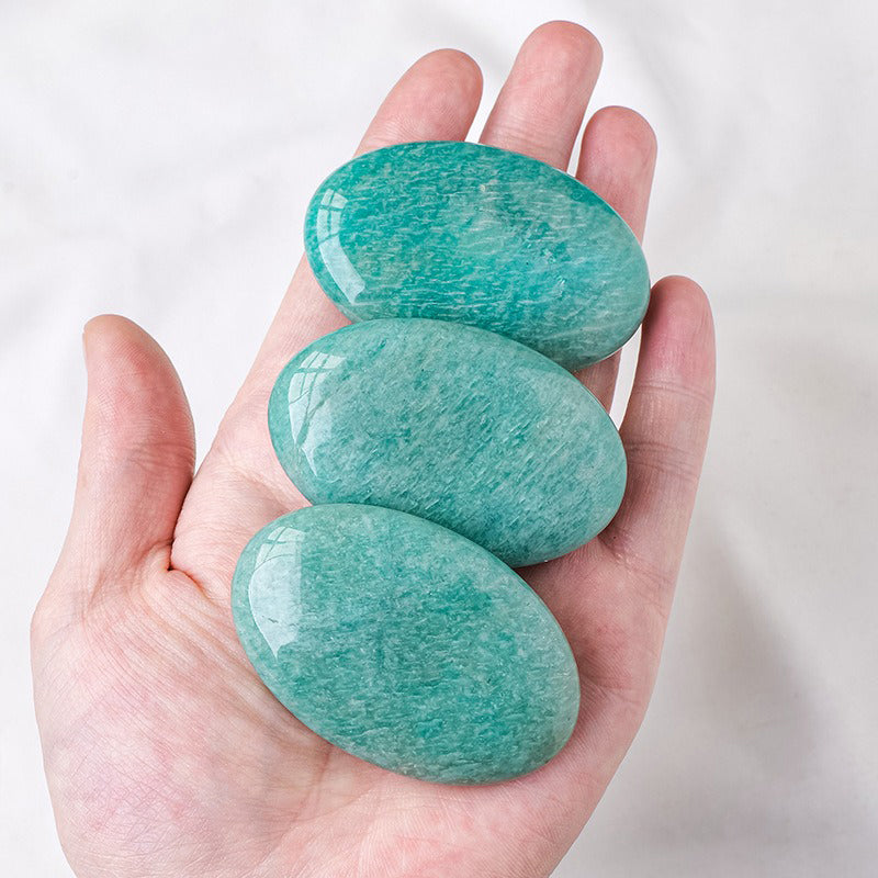 Amazonite Crystal Palm Stone - Purge Negativity & Ignite Your Inner Confidence