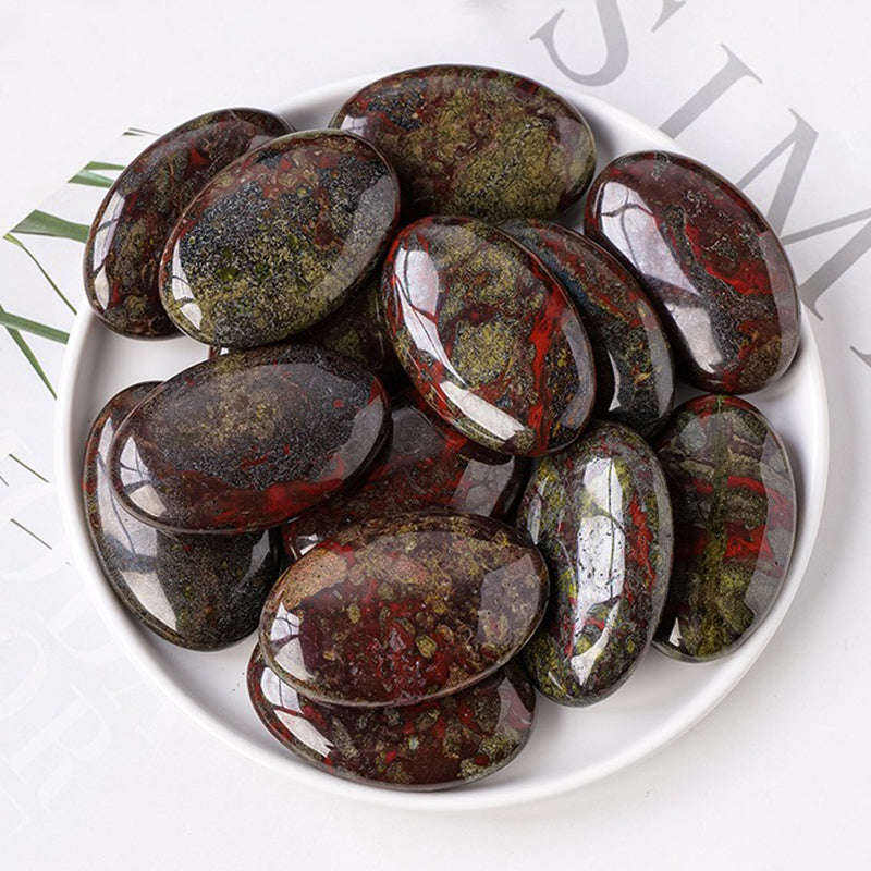 Dragon Blood Jasper Palm stone: Emotion Regulation, Spiritual Elevation, Inner Peace