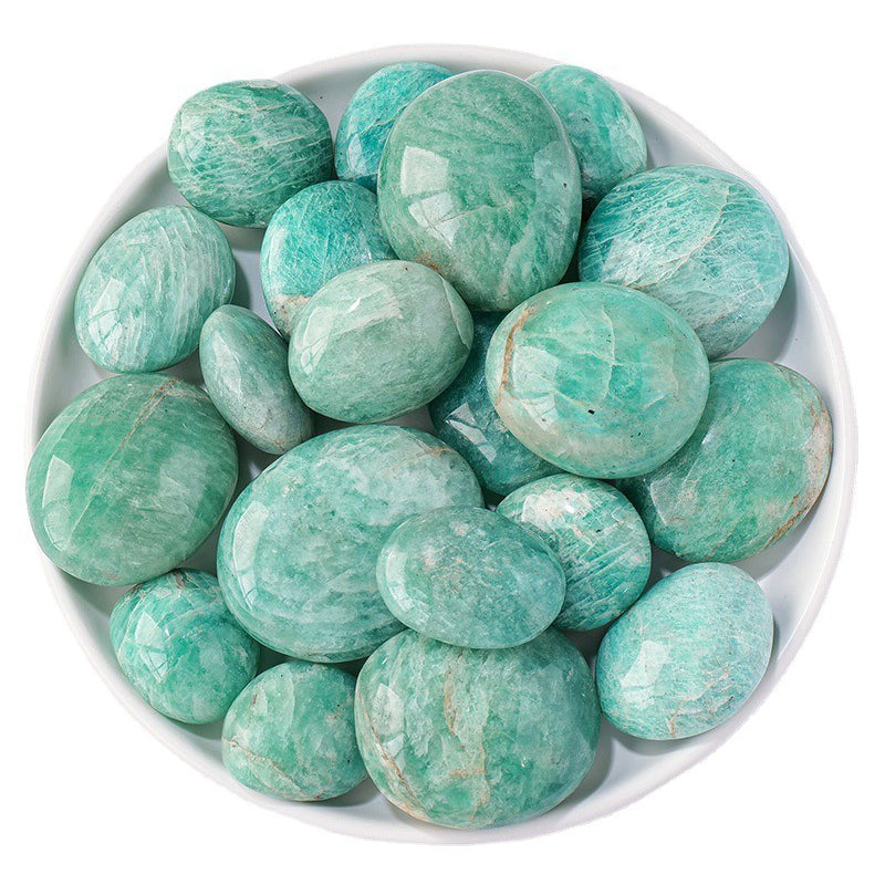 Amazonite crystal Palm Stone - Empowerment for Mind, Body & Soul