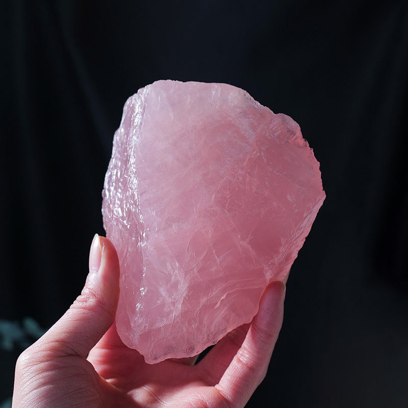 Rose Quartz Rough Stone Pink Crystal-Boost Love Luck & Confidence