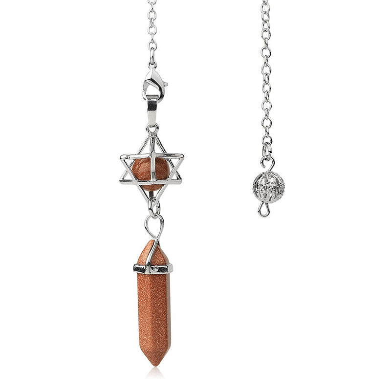 A must-have for mysterious witches: Natural crystal hexagram pendulum