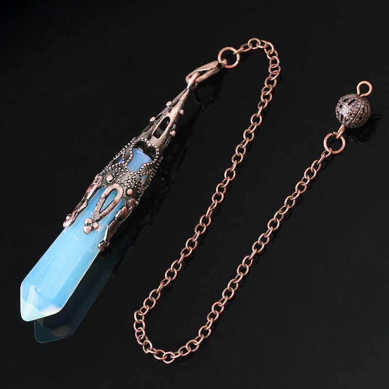 Crystal Cut Edge Natural Crystal Pendulum - The perfect companion to your witch's magic