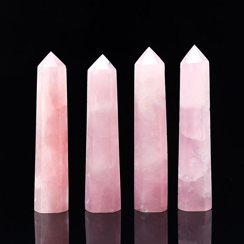 High Quality Rose Quartz Tower - Stress Relief and Meditation