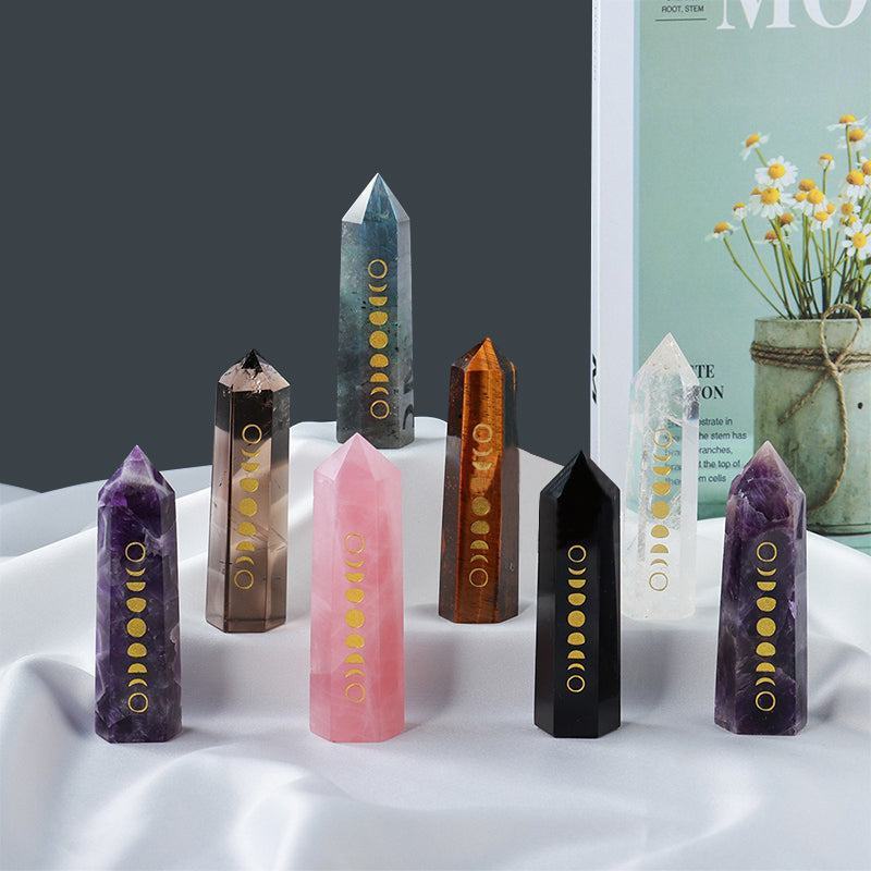 Moon Phase Crystal Tower - Spirituality and Healing