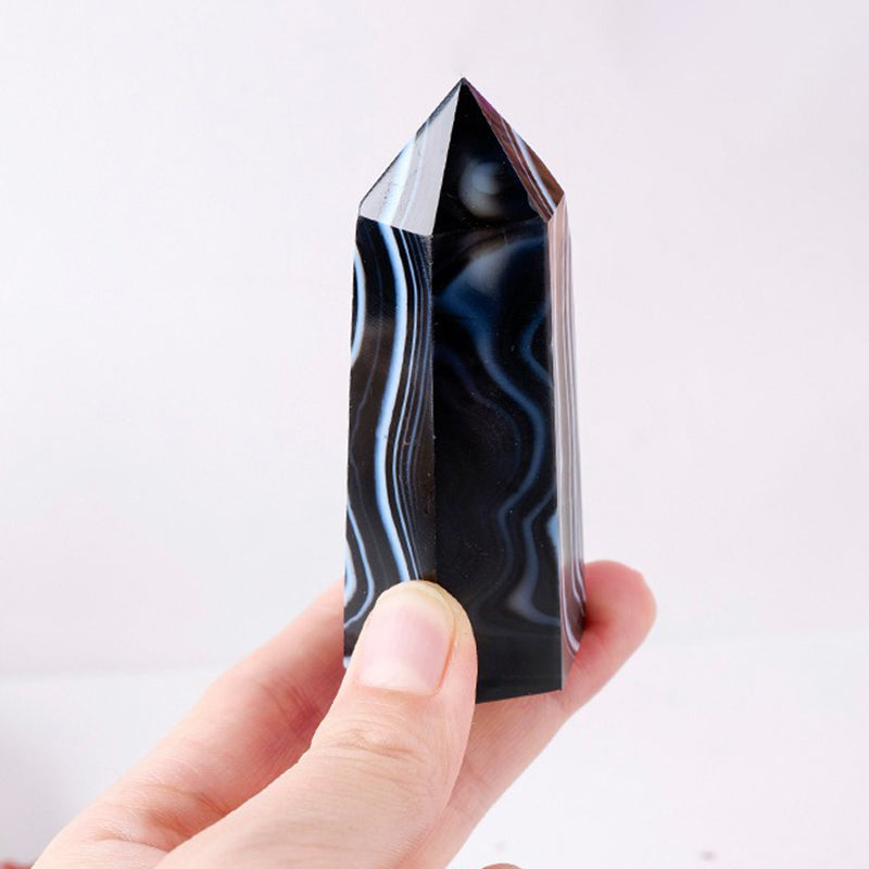 Black Sardonyx Tower - Connect Wisdom, Balance Emotions