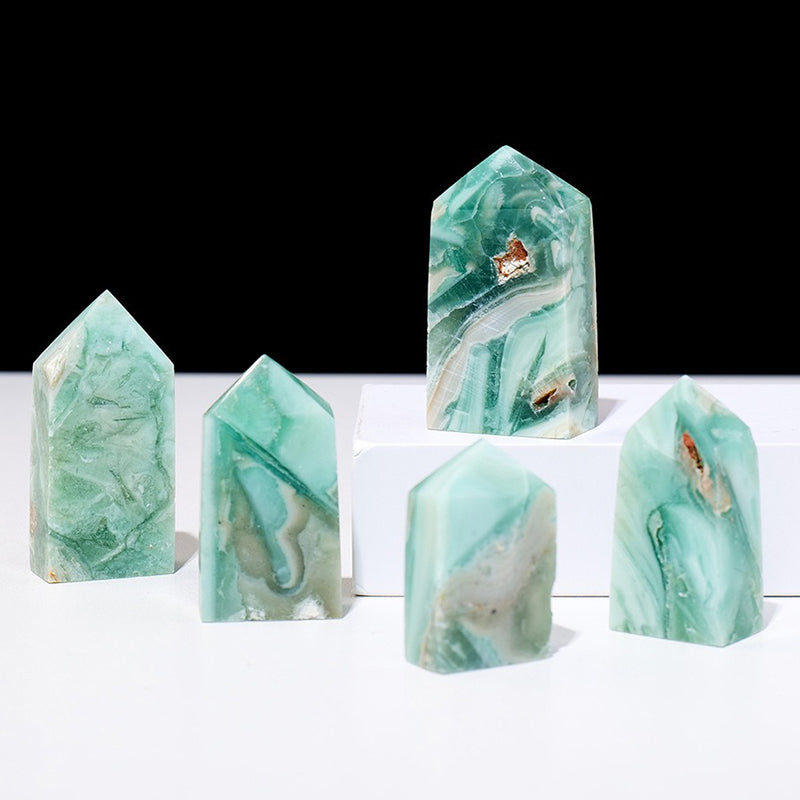 Green Phantom Fluorite Tower - Balance Energy, and Promote Heart Chakra Health