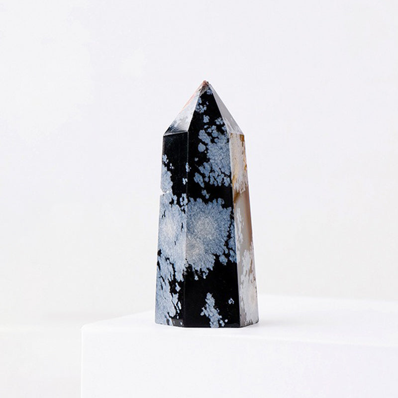 Snowflake Obsidian Tower - Warp Away Evil Spirits and Enhance Emotional Stability